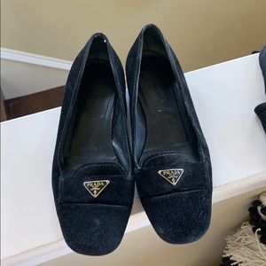 Black Prada flats